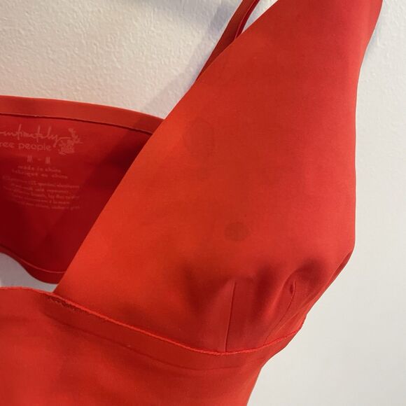 Intimately Free People Bra Red Sz M Sleepwear Sexy Bralette Coquette Cami - Picture 2 of 7